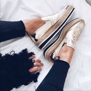 Zara espadrille plat forms